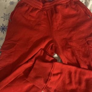 BARLEY WORN RED JOGGERS